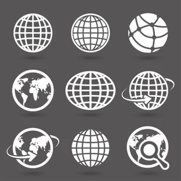 Icon globes Stock Illustration