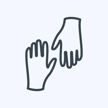 Icon Gloves. suitable for Spring symbol. line style. simple design editable.  Stock Illustration