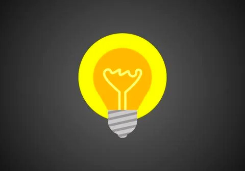 Icon glowing light bulbs Stock Illustration