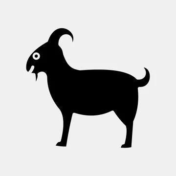 Icon goat. Islamic elements of Ramadhan, Eid Al Fitr, Eid Al Adha. Icons in.. Illustrazione stock