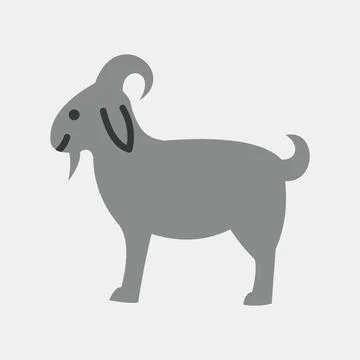 Icon goat. Islamic elements of Ramadhan, Eid Al Fitr, Eid Al Adha. Icons in.. 스톡 일러스트