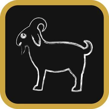 Icon goat. Islamic elements of Ramadhan, Eid Al Fitr, Eid Al Adha. Icons in.. イラスト素材