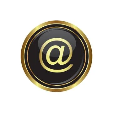 At icon gold Stock Illustration