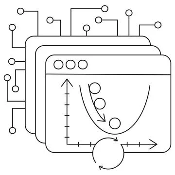 Icon of gradient descent Stockillustratie