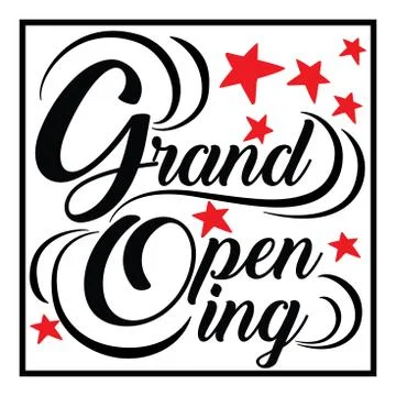 The Icon Grand Opening Created vector art image illustration Stock Illustration