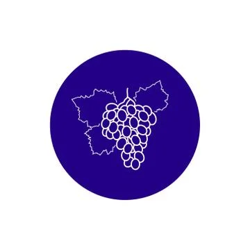 Icon Grapes in the Contours イラスト素材