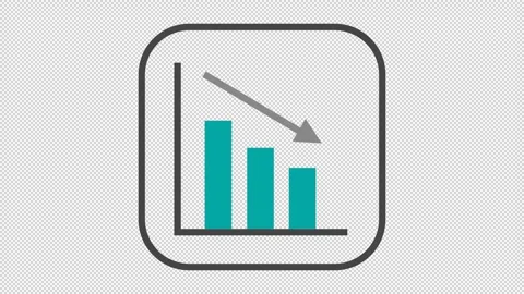 Icon graph down Stock Footage 248769390