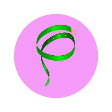Icon green belt in circle Stock Illustration