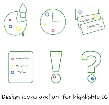 Icon green set Stock Illustration