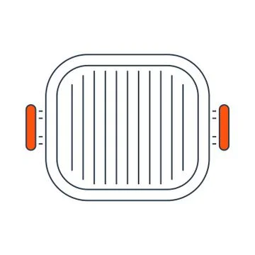 Icon Of Grill Pan Stock Illustration