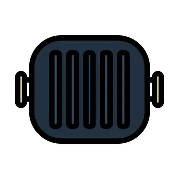 Icon Of Grill Pan Stock Illustration