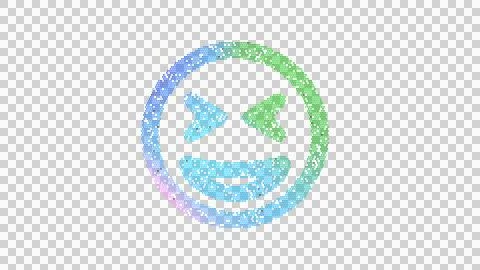Icon grin squint is made up of LED square shapes. There are bright diodes and Stockillustratie
