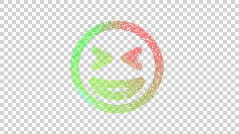Icon grin squint is made up of LED square shapes. There are bright diodes and Stockillustratie