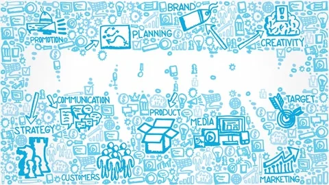 Icon Group with Advertising Concept Vídeo Stock 151337982