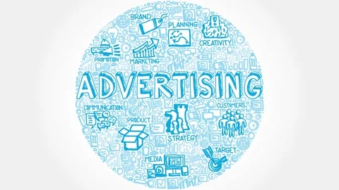 Icon Group with Advertising Concept Stock Footage 151673224