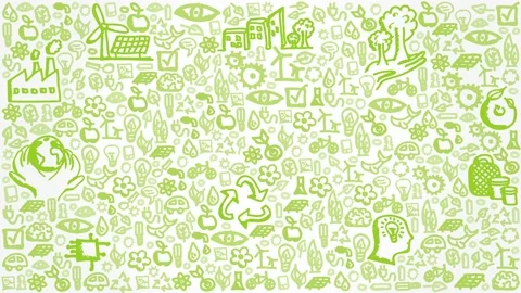 Icon Group with Ecology Concept Video stock 157751029