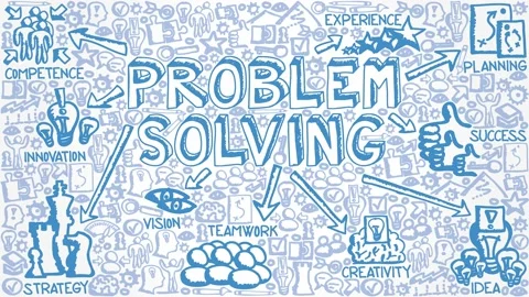 Icon Group with Problem Solving Concept Stock Footage 156322646