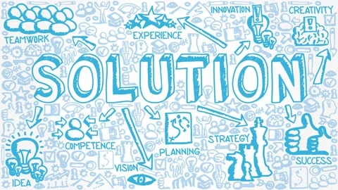 Icon Group with Solution Concept Video stock 157039112