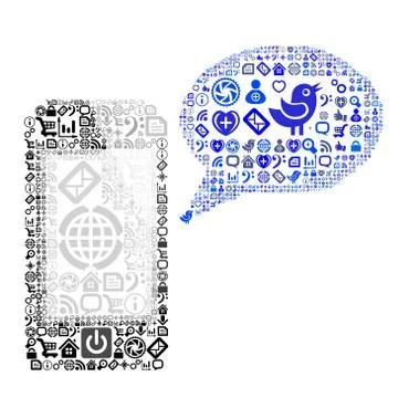 Icon group as speech bubble cloud Illustrazione stock