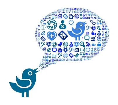 Icon group as speech bubble cloud Icon group as speech bubble cloud. Vecto... Stock Photos