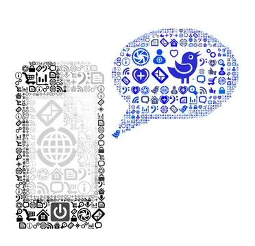 Icon group as speech bubble cloud Icon group as speech bubble cloud and mo... Stock Photos