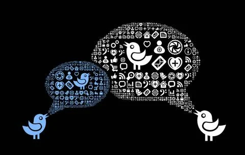 Icon group as speech bubble cloud Icon group as speech bubble cloud. Vecto... Stock Photos