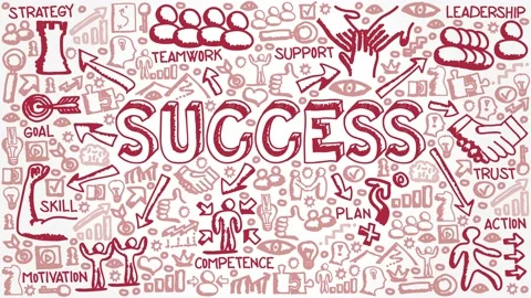 Icon Group with Success Concept Video stock 159079038