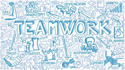 Icon Group with Teamwork Concept Stock-Footage 156016828