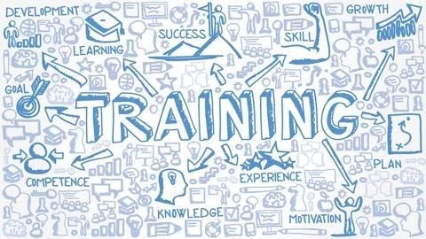 Icon Group with Training Concept Video stock 157224501