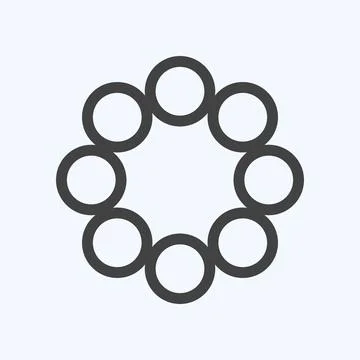 Icon Group Work - Line Style - Simple illustration,Editable stroke Stock Illustration