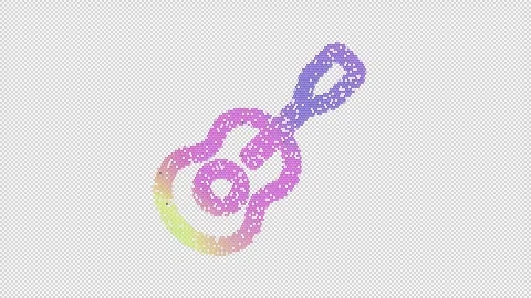 Icon guitar is made up of LED square shapes that shimmer and flicker. There are Vídeo Stock 297446439
