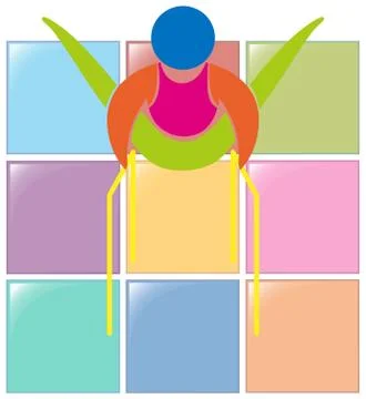 Icon for gymnastics on parallel bars Stock Illustration