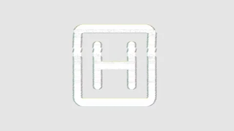 Icon h square is distorted. Glitch. Noise, chromatic aberration, geometric Stock Footage 303397605