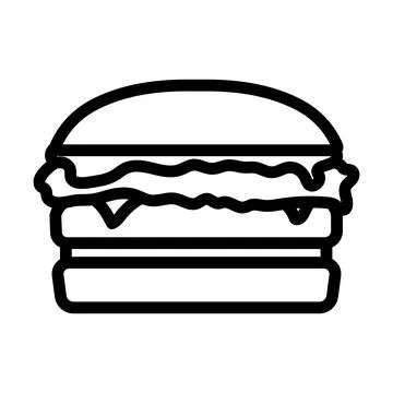 Icon Of Hamburger Stock Illustration