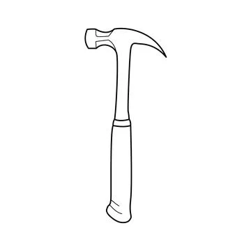 Icon of Hammer. Vector Illustration Stock Illustration