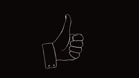 Like icon hand-drawn animation white with alpha channel for social media. Stock Footage 125403832