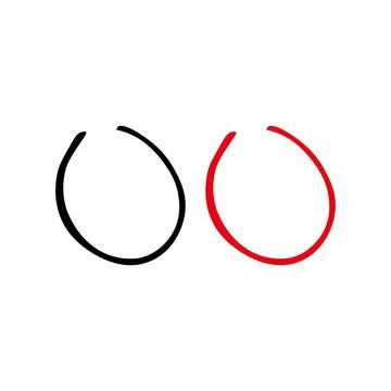 Icon hand drawn circle. Vector illustration eps 10 Stock Illustration