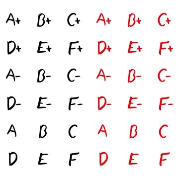 Icon hand drawn grades. Vector illustration eps 10 Stock Illustration