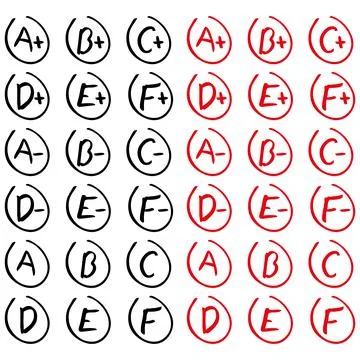 Icon hand drawn grades. Vector illustration eps 10 Stock-Illustration
