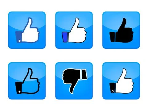 LIKE icon, hand icon Stock Illustration