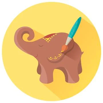 Icon for Hand Made elephant Stock Illustration