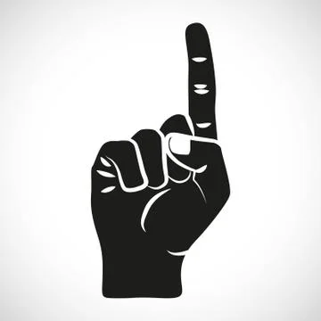 Icon Hand One Illustrazione stock