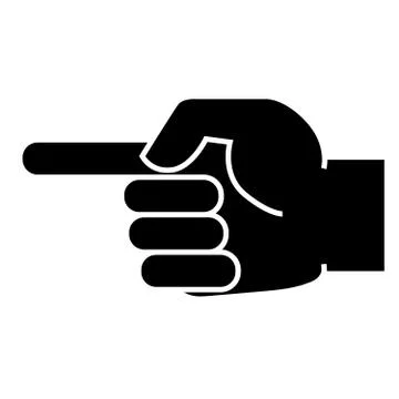 Icon of the hand that points with a finger Stock Illustration