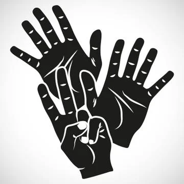 Icon Hand twelve Stock Illustration