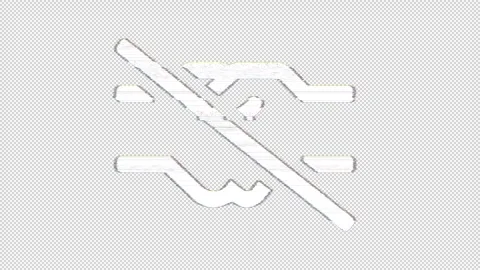 Icon handshake slash is distorted. Glitch. Noise, chromatic aberration, Video stock 301442851
