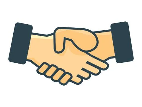 Icon of handshaking, graphic design -Vector Illustration Stock Illustration