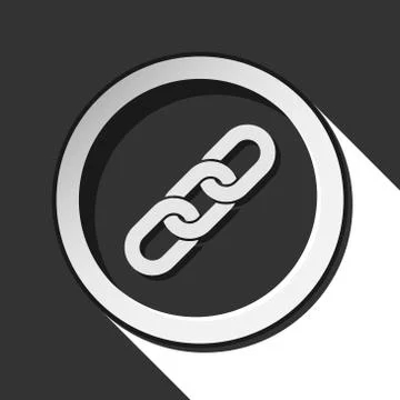 Icon - hanging chain with shadow Stock Illustration