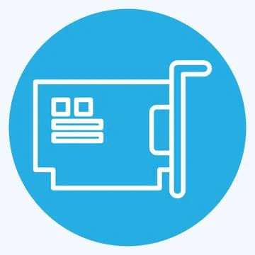 Icon Hardware. related to Computer symbol. blue eyes style. simple design e.. Stock Illustration