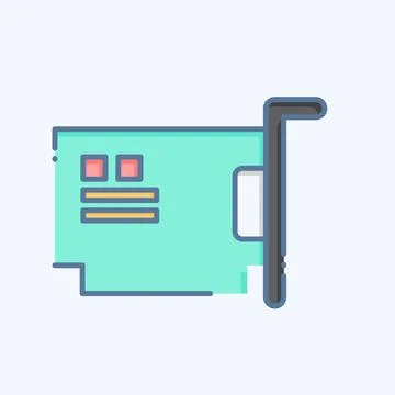 Icon Hardware. related to Computer symbol. doodle style. simple design edit.. Illustrazione stock