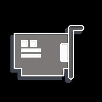 Icon Hardware. related to Computer symbol. glossy style. simple design edit.. Illustrazione stock